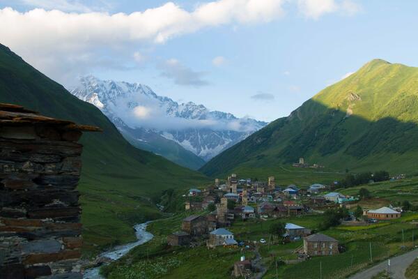 Ushguli village and mountains